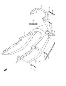 GSF1200S Обтекатель сидения