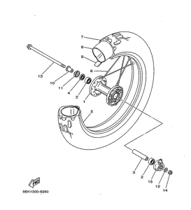 TW125 Переднее колесо