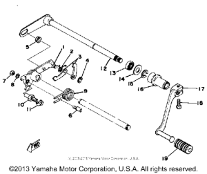 XS400H Shift shaft pedal
