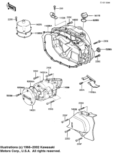 KZ250 Крышки двигателя