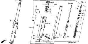 VFR800 Передняя вилка