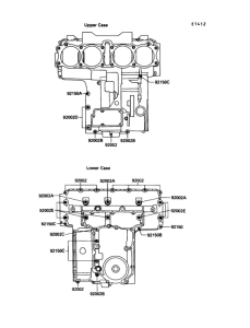 ZX750 Болты крепления картера