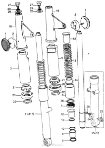 CT70 Передняя вилка