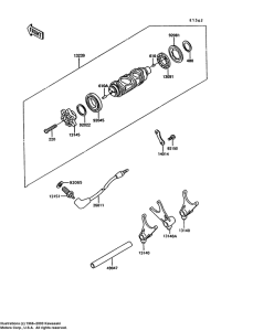 VN750 Переключение / вилка переключения