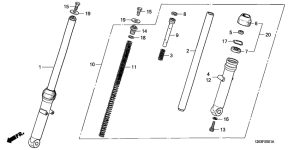 ST70 Вилка передней оси