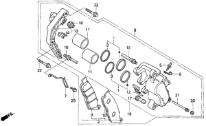CB750 Передний суппорт