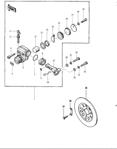 KZ400 Передний суппорт