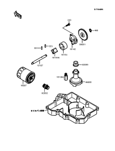 ZX400 Масляный насос и фильтр