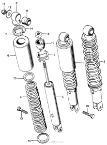 CL175 Rear shock absorber k7