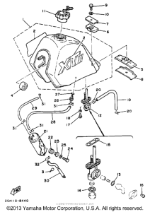 XT350A Топливный бак