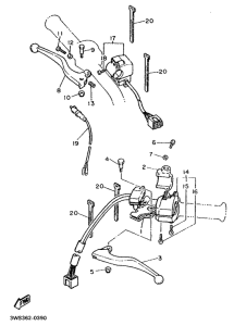 XT500E Handle switch. lever