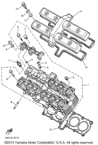 FZR600RH Головка цилиндров