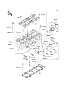 ZX900 Головка цилиндров