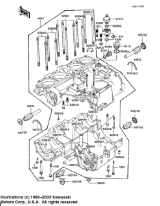 KZ1100 Картер двигателя