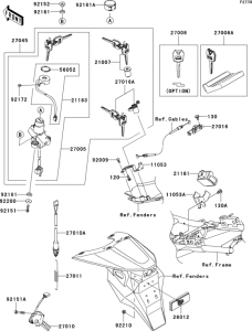 ZR1000 Замок зажигания