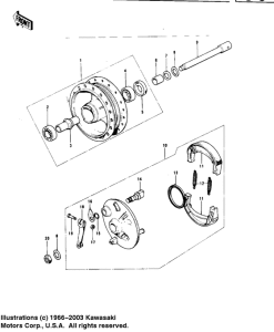 KD80 Front hub / brake