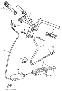 YE80 Manubrio . cable