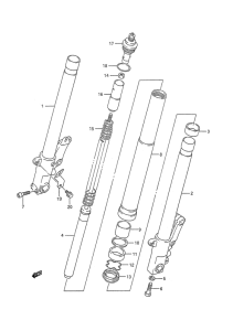 GSX-R1100 Передняя вилка