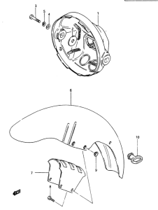 GSX750 Headlamp housing - front fender