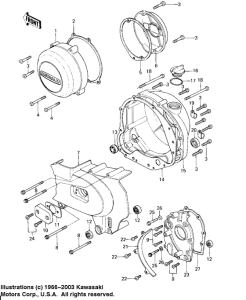 KZ650 Крышки двигателя