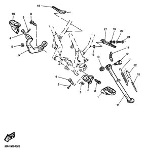TT600R Stand. / footrest