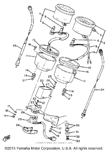 XS400SG Speedometer tachometer