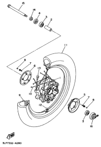 XV1100 Переднее колесо