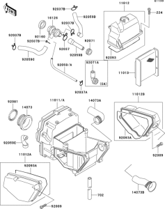 EX500 Воздушный фильтр