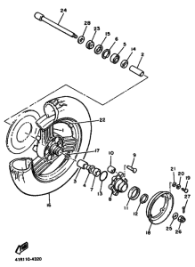 XVZ13DA Rear wheel complete assy