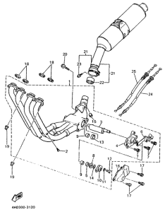 YZF750R Выхлопная система