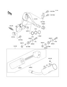 KX125 Глушитель