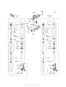 ZX1400 Передняя вилка