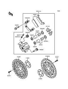 ZX250 Передние тормоза