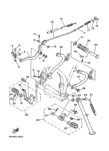 XT350'88 Stand. footrest