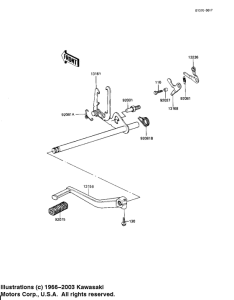 KZ1100 Переключатель передач