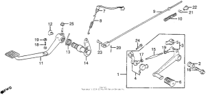 CB550 Gearshift pedal + brake pedal
