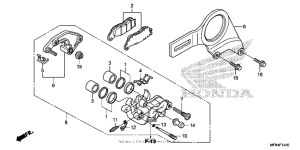 CB1000R Задний тормозной суппорт