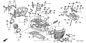 VT750DC Головка цилиндров задняя