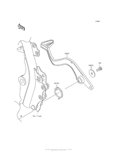 KL650 Педаль тормоза