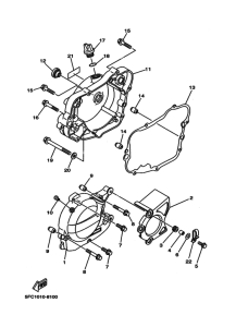 RZ50 Crankcase cover ass`y  (v