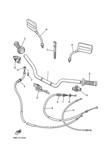 XS250 ｽﾃｱﾘﾝｸﾞﾊﾝﾄﾞﾙ.ｹｰﾌﾞﾙ