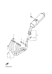 YZF600R Выхлопная система