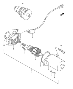 AJ50 Стартерный мотор