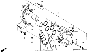 VT600C Fr. brake caliper 94