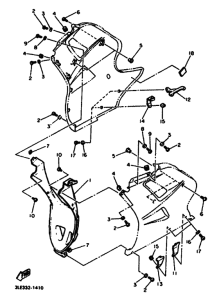 FZR1000 FZR1000B Cowling comp