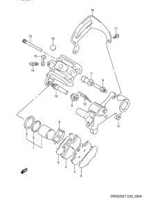 DR350 Задний суппорт