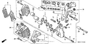 VFR800 Передний суппорт