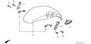 CB750F Переднее крыло