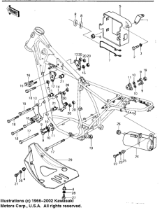 KL250 Frame fittings / battery case / tool case