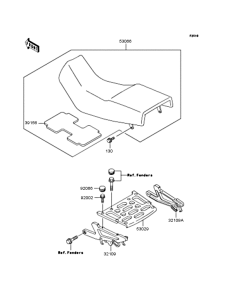 KLE500 Сиденье